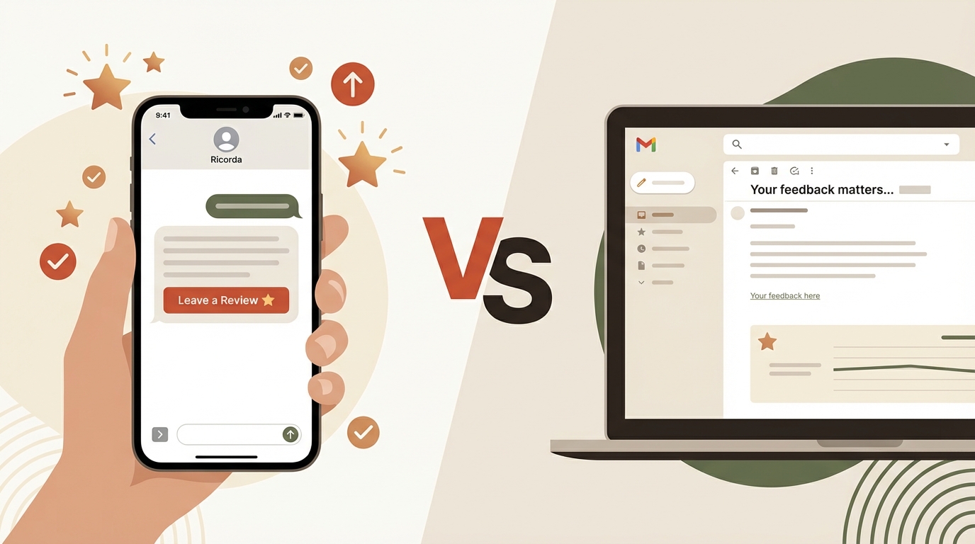 SMS vs Email for Review Requests: Which Gets More Google Reviews?